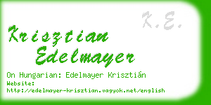 krisztian edelmayer business card