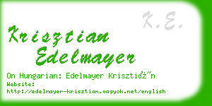 krisztian edelmayer business card